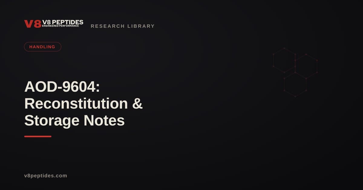 AOD-9604: Reconstitution & Storage Notes