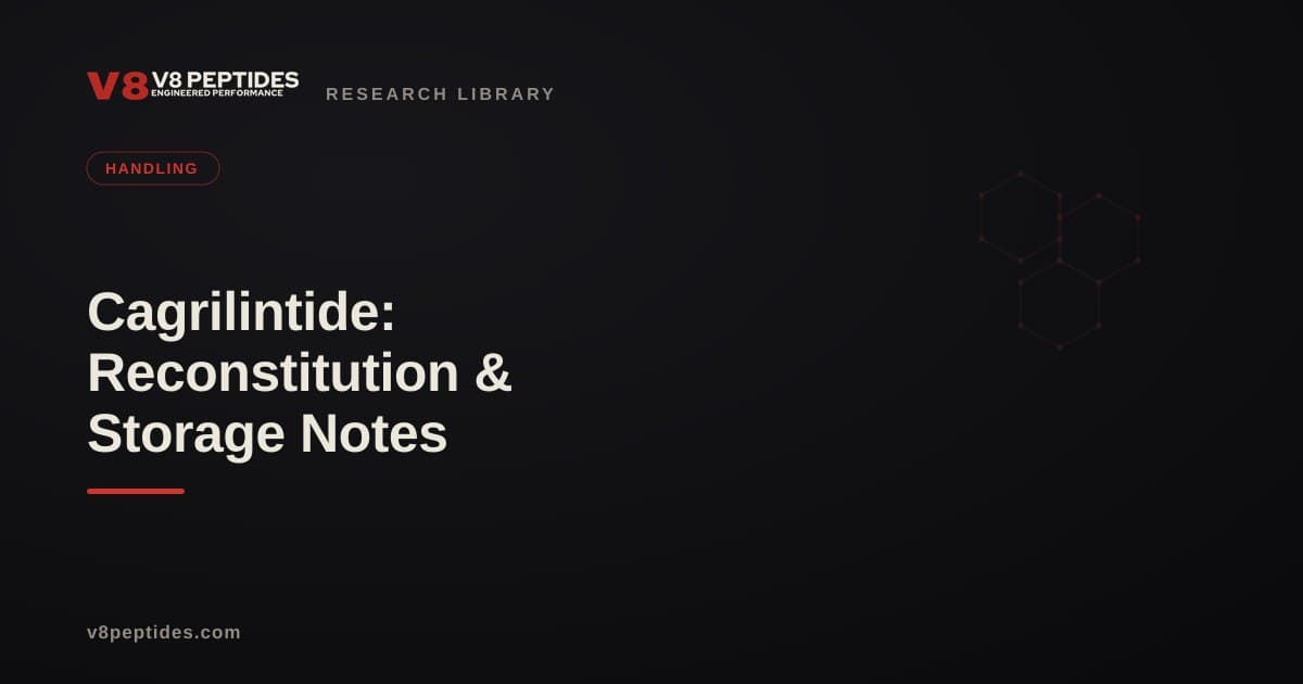 Cagrilintide: Reconstitution & Storage Notes