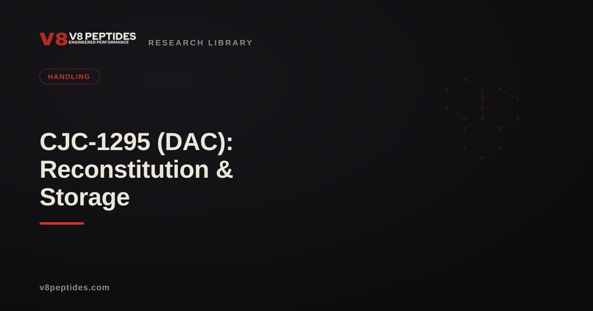 CJC-1295 (DAC): Reconstitution & Storage