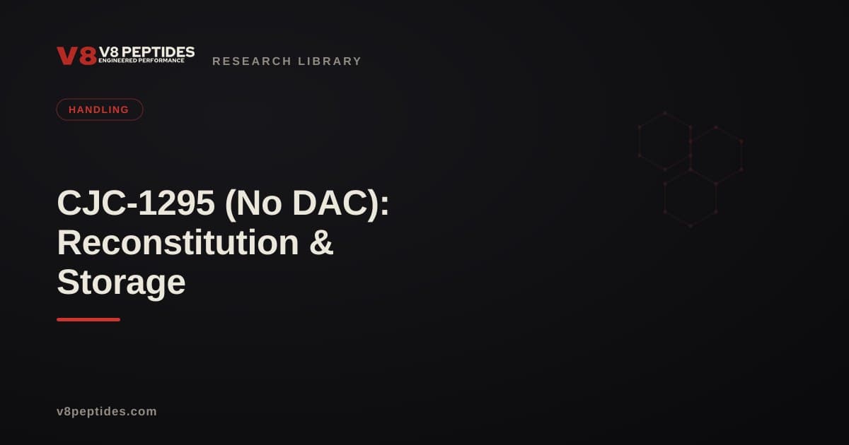 CJC-1295 (No DAC): Reconstitution & Storage