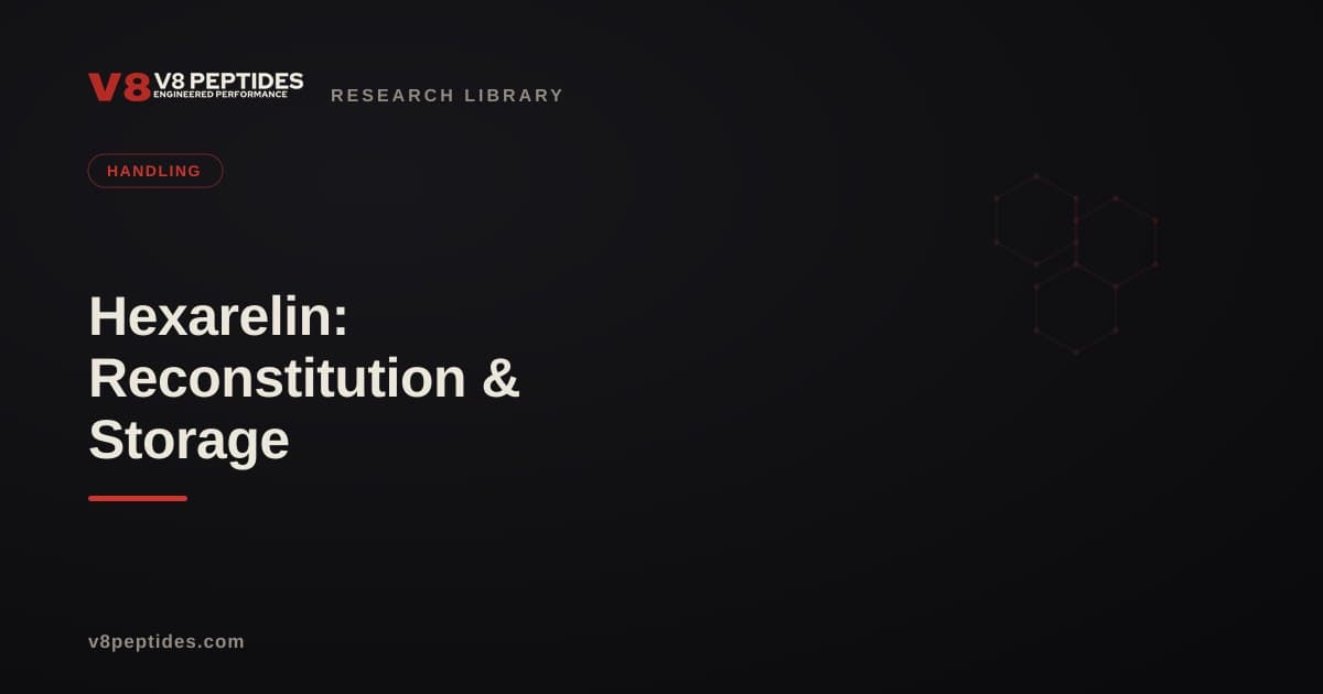 Hexarelin: Reconstitution & Storage