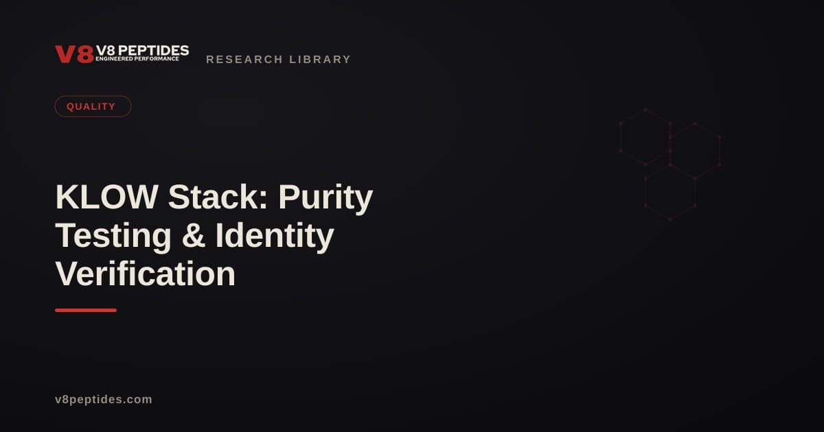 KLOW Stack: Purity Testing & Identity Verification