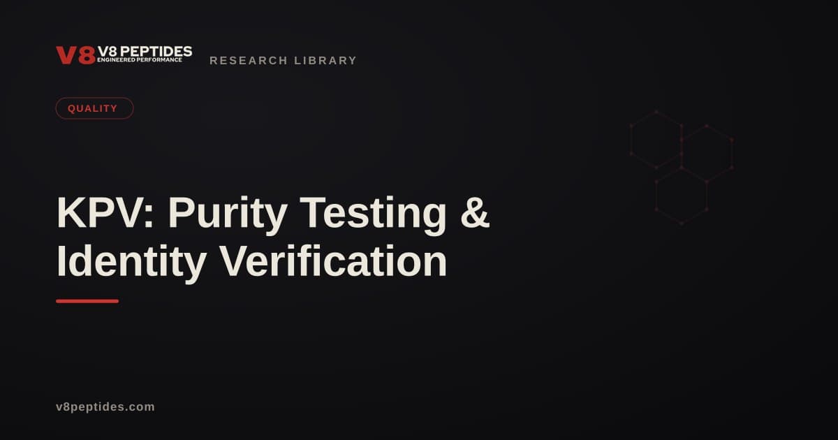 KPV: Purity Testing & Identity Verification