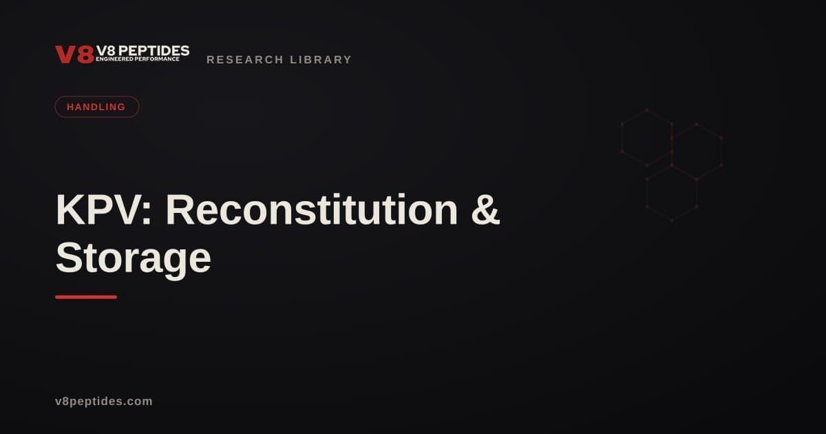 KPV: Reconstitution & Storage