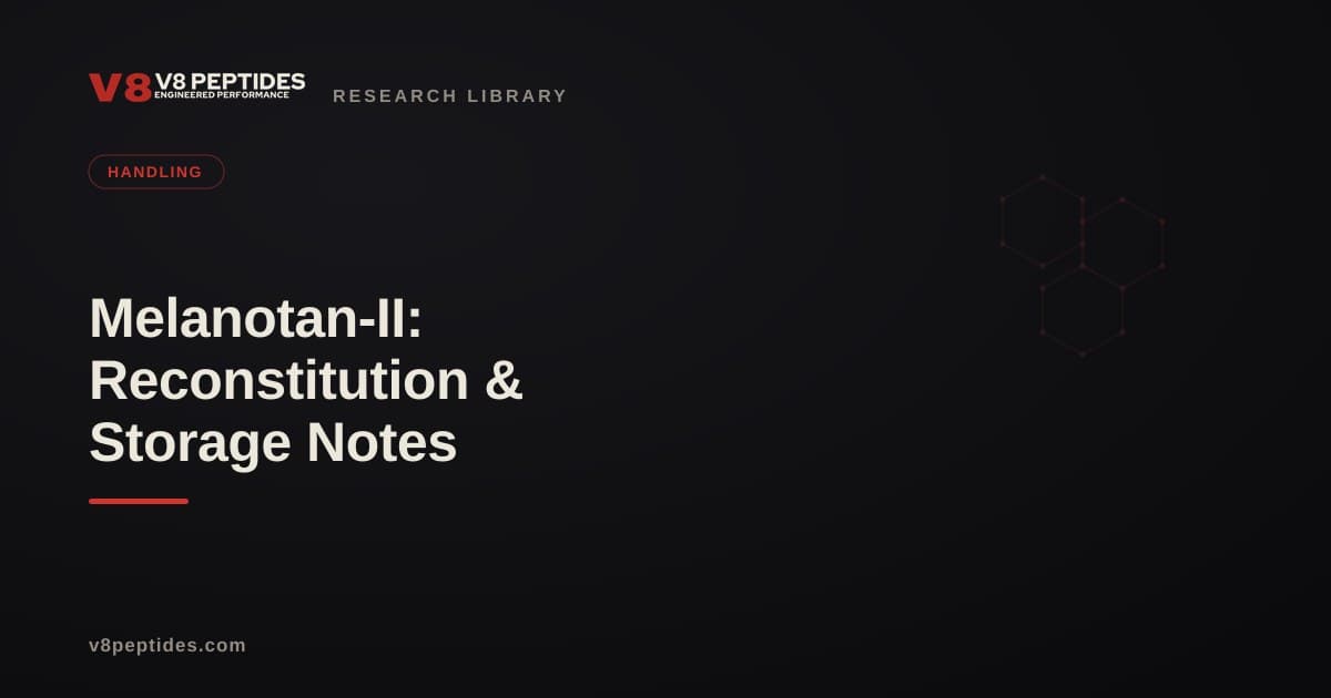 Melanotan-II: Reconstitution & Storage Notes