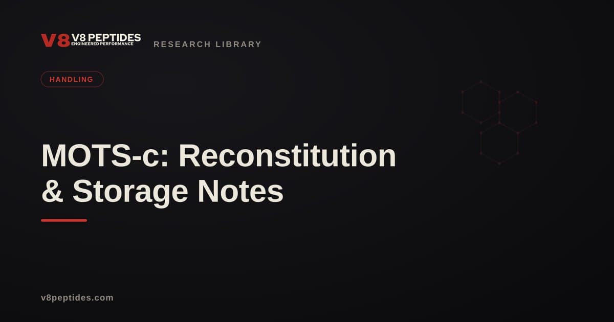 MOTS-c: Reconstitution & Storage Notes