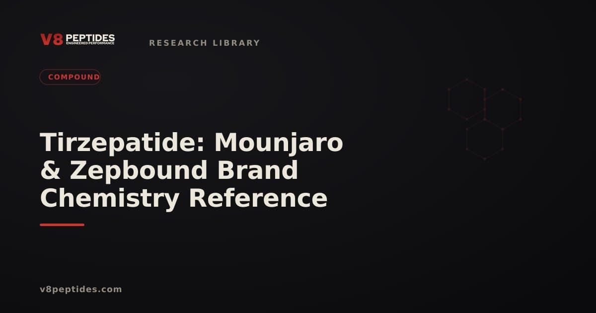 Tirzepatide: Mounjaro & Zepbound Brand Chemistry Reference