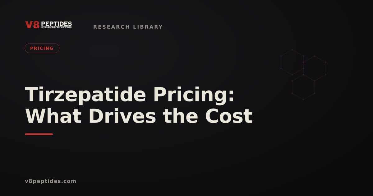 Tirzepatide Pricing: What Drives the Cost of Research-Grade Material