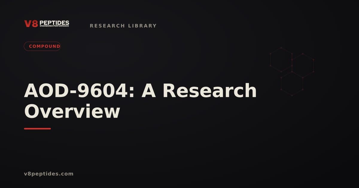 AOD-9604 Peptide Explained: Origins, Structure and Research