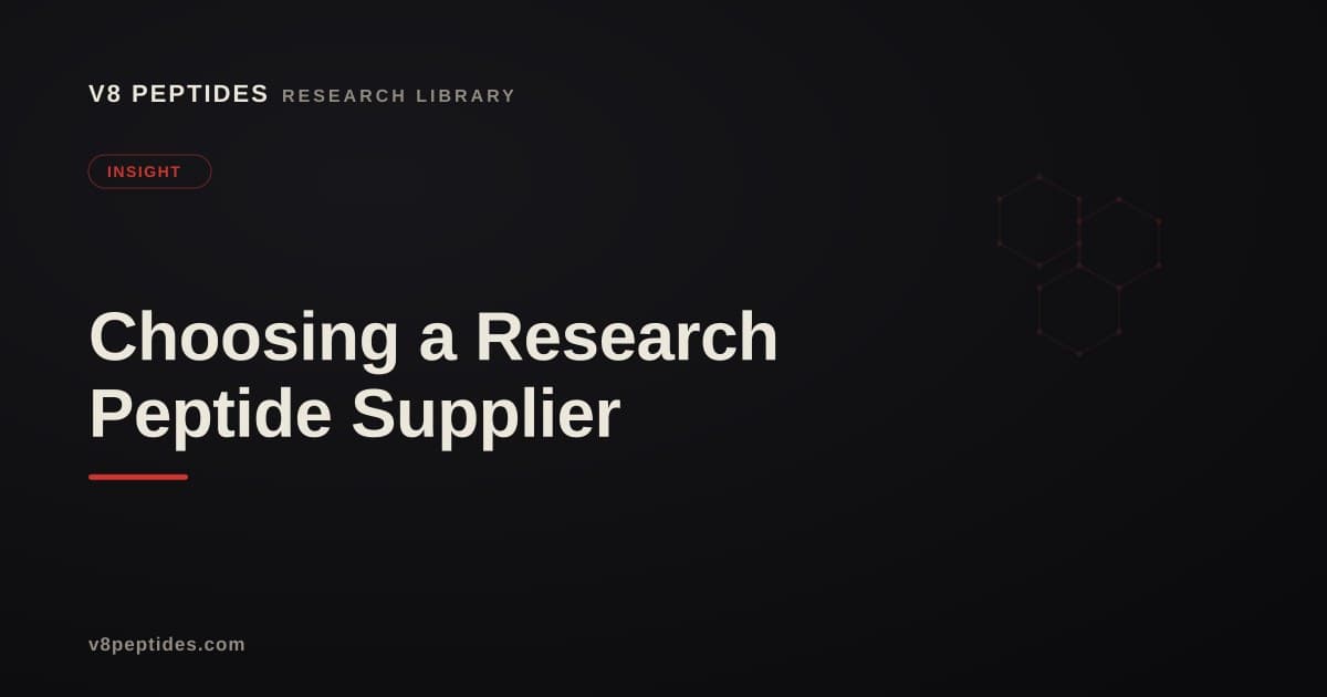 Choosing a Research Peptide Supplier