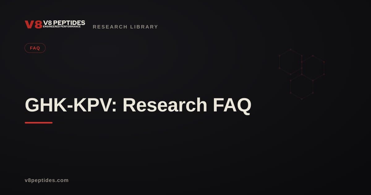 GHK-KPV: Research FAQ