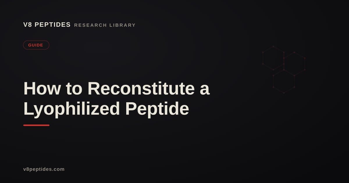 How to Reconstitute a Lyophilized Peptide (Research Protocol)