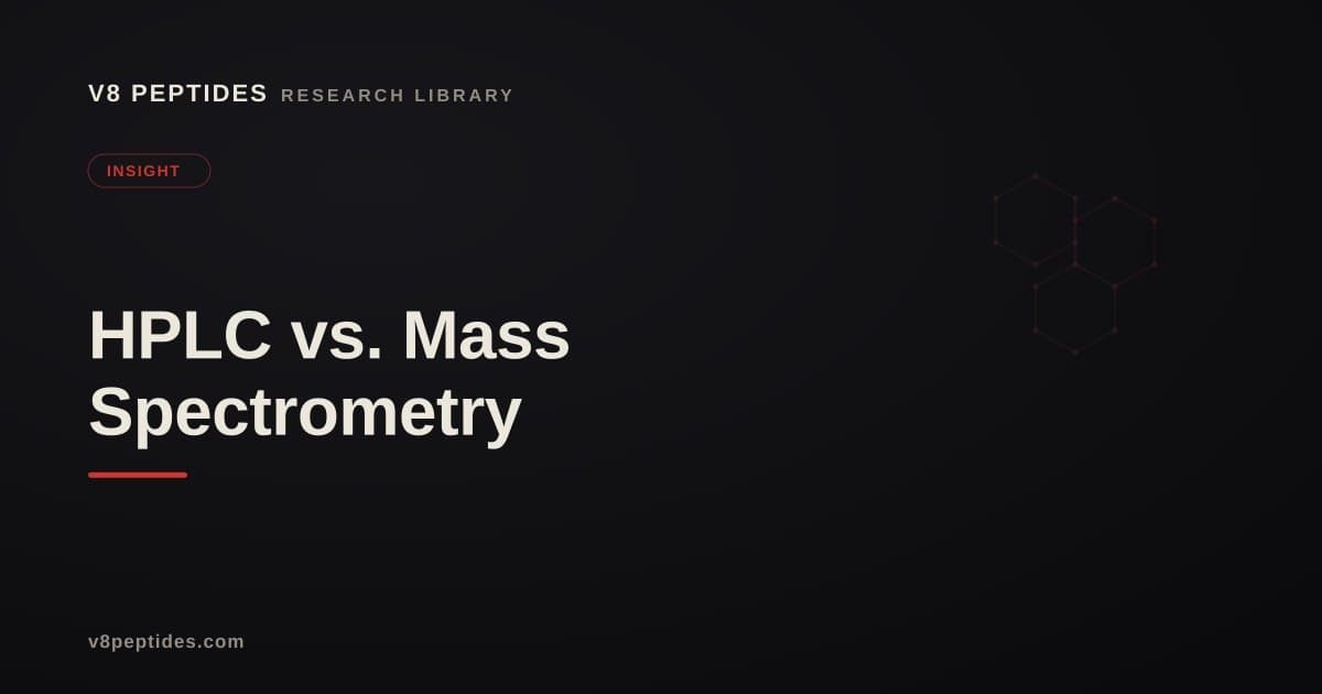 HPLC vs. Mass Spectrometry: How Peptides Are Verified