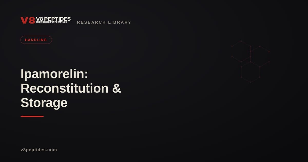Ipamorelin: Reconstitution & Storage