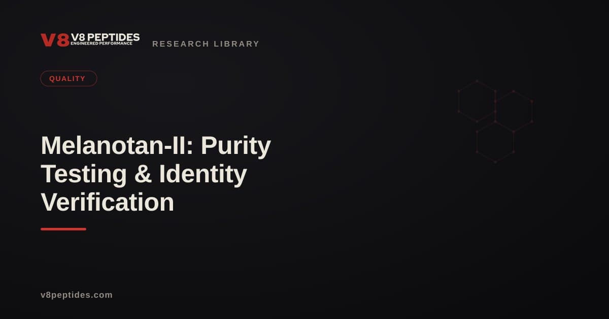 Melanotan-II: Purity Testing & Identity Verification