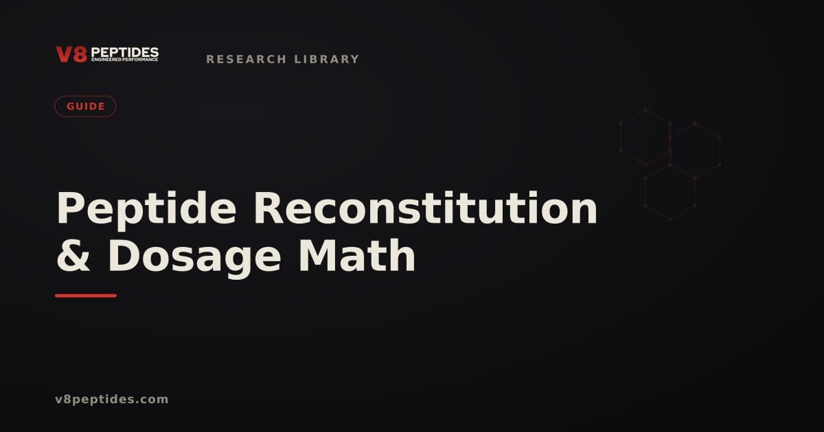 Peptide Reconstitution & Volume Math: A Step-by-Step Calculation Guide