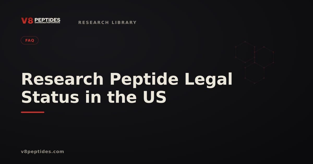 Research Peptide Legal Status in the US: What Researchers Should Know