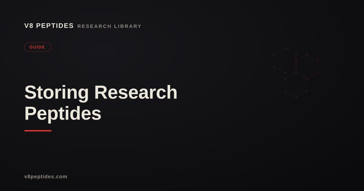 Storing Research Peptides: Temperature, Light & Stability