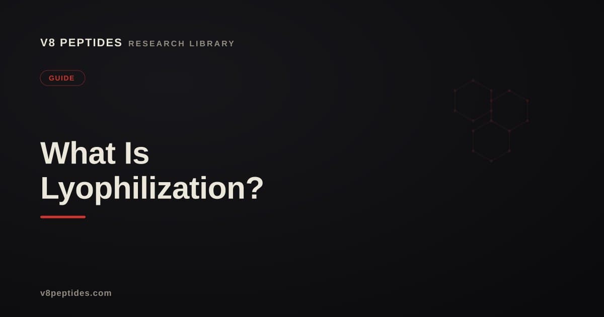 What Is Lyophilization? Why Peptides Are Freeze-Dried