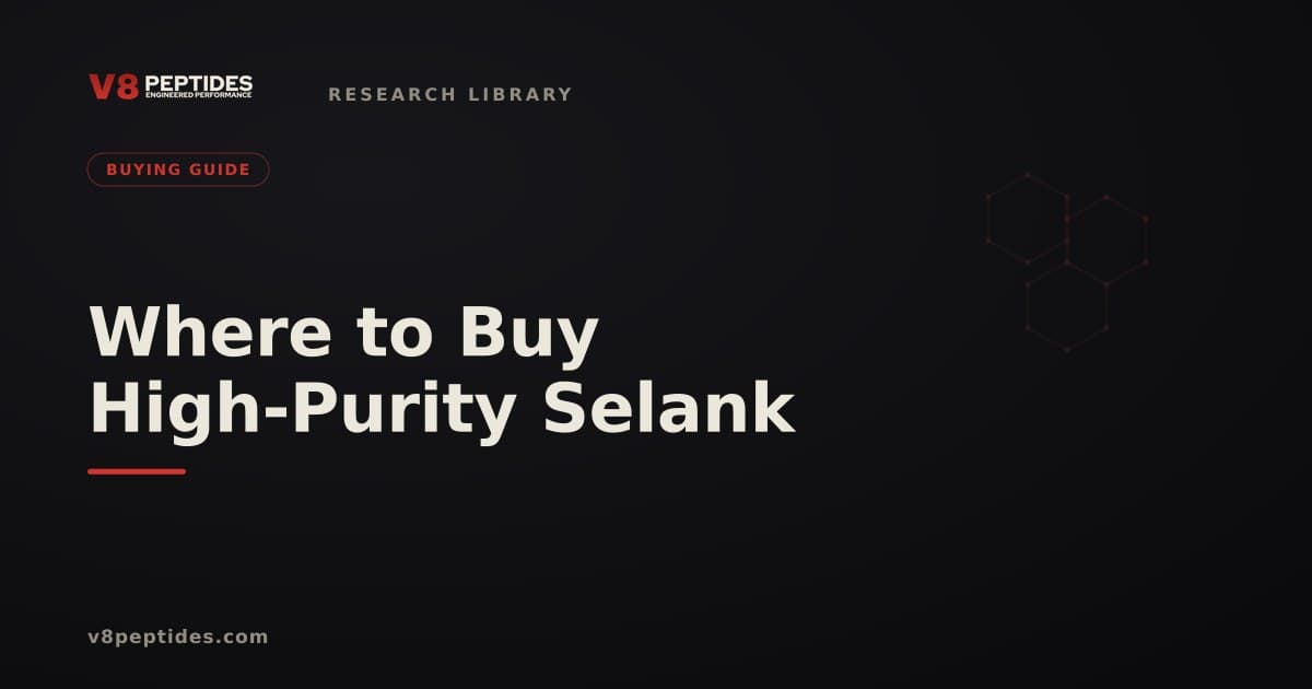 Where to Buy High-Purity Selank for Research
